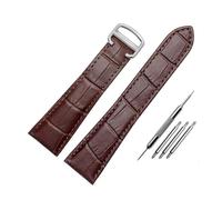 RTRCAGAKM Correa de reloj plegable de 18, 20, 22 mm, 23, 24 y 25 mm for hombre y mujer(Brown silver buckle,18mm)