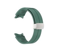 RTRCAGAKM Correa de silicona apta for Samsung for Galaxy Watch 6 5 4 Correa clásica 47mm 43mm 44mm 40mm hebilla magnética apta for Galaxy Watch 5 Pro 45mm(Dark green-01)