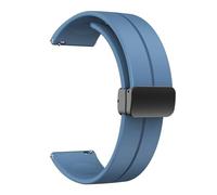 RTRCAGAKM Correa de silicona de dos tonos con hebilla plegable magnética de 20 mm y 22 mm compatible con HUAWEI WATCH 4 Pro/GT 2 3 compatible con Runner Correa de silicona suave(Sapphire,20mm)