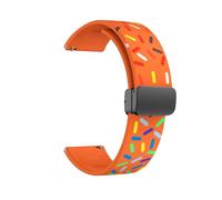 RTRCAGAKM Correa de silicona de dos tonos con hebilla plegable magnética de 20 mm y 22 mm compatible con HUAWEI WATCH 4 Pro/GT 2 3 compatible con Runner Correa de silicona suave(Orange Rainbow,GT 3 42