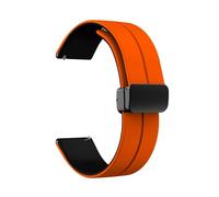 RTRCAGAKM Correa de silicona de dos tonos con hebilla plegable magnética de 20 mm y 22 mm compatible con HUAWEI WATCH 4 Pro/GT 2 3 compatible con Runner Correa de silicona suave(Orange Black,GT 3 42mm