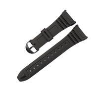 RTRCAGAKM Correa de silicona for reloj electrónico for Casio 3239 W-96H-1A 2A 9A, correa dedicada, pulsera de goma deportiva resistente al agua for hombre, color negro