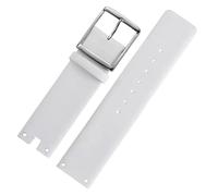 RTRCAGAKM Correas de reloj compatibles con CK K94231 K9423101, de cuero suave, compatibles con pulsera for Calvin for Klein de 22 mm.(White-silver)