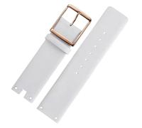 RTRCAGAKM Correas de reloj compatibles con CK K94231 K9423101, de cuero suave, compatibles con pulsera for Calvin for Klein de 22 mm.(White-rosegold)