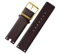 RTRCAGAKM Correas de reloj compatibles con CK K94231 K9423101, de cuero suave, compatibles con pulsera for Calvin for Klein de 22 mm.(Brown-gold)