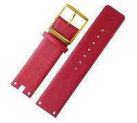 RTRCAGAKM Correas de reloj compatibles con CK K94231 K9423101, de cuero suave, compatibles con pulsera for Calvin for Klein de 22 mm.(Red-gold)