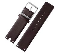 RTRCAGAKM Correas de reloj compatibles con CK K94231 K9423101, de cuero suave, compatibles con pulsera for Calvin for Klein de 22 mm.(Brown-silver)
