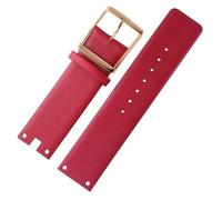 RTRCAGAKM Correas de reloj compatibles con CK K94231 K9423101, de cuero suave, compatibles con pulsera for Calvin for Klein de 22 mm.(Red-rosegold)
