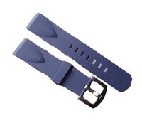 RTRCAGAKM Correas de reloj de caucho de silicona aptas for Corum, aptas for ADMIRAL'S, aptas for CUP, correa de reloj con extremo curvo, pulsera sin hebilla, 22 mm, 24 mm, negro y azul(Silver buckle B