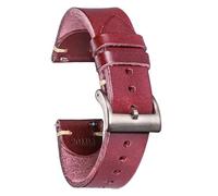 RTRCAGAKM Correas de reloj de cuero for hombres Correa de reloj hecha a mano de liberación rápida Correa de repuesto vintage de 18 mm, 20 mm y 22 mm(127-Whisky,18mm)