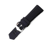 RTRCAGAKM Correas de reloj de silicona de 23 mm, 24 mm, 26 mm y 28 mm, color negro y azul, resistentes al agua, aptas for Samsung y for Huawei(Black,18mm)