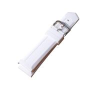 RTRCAGAKM Correas de reloj de silicona de 23 mm, 24 mm, 26 mm y 28 mm, color negro y azul, resistentes al agua, aptas for Samsung y for Huawei(White,19mm)