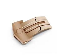 RTRCAGAKM Hebilla de acero inoxidable Cierre plegable de metal macizo Compatible con Tag for Heuer Compatible con Carrera 18 mm 20 mm Correa de cuero de silicona Accesorios de reloj for hombres(Rose G