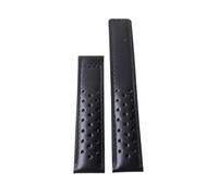 RTRCAGAKM Pulsera de cuero de 19 mm, 20 mm y 22 mm, compatible con Tag, compatible con Heuer, correa de reloj for hombre, accesorios de correa de reloj de cuero con hebilla plegable(No buckle black,20