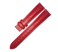 RTRCAGAKM Pulsera de reloj for mujer de color café de 16 mm compatible con correas de reloj for Tissot Lady Heart T055 con relieve floral(Red-2,16mm Rosegold Buckle)