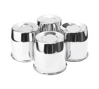 RTRHINOTUNING 4PCS 4.25" Hub 4.33" H Center Caps Push Through Hub Cap Chrome for Trailers and Trucks Wheel Rims