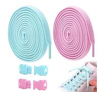 RTRTGS 2 pares Cordones elásticos de sin necesidad de atar, cordones de goma con cierre rápido y ajuste rápido, cordones con cierres magnéticos de metal, cordones universales ajustables