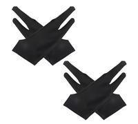 RTRTGS 4 PCS Guantes Transpirables para Artistas para tabletas gráficas, Guantes de Dibujo Digital, Guantes elásticos antiincrustantes para Dibujo gráfico, Bloc y creación de Arte, Negro