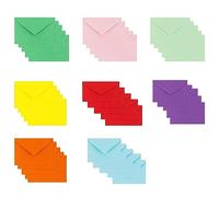 RTRTGS 40pcs Mini Sobres, Multicolor Pequeño Sobre para Postales, para Bodas, Fiestas, Cumpleaños, Regalos y Tarjetas de Felicitación(8 colores 10.5 * 8cm）