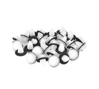 RTRTGS 50 piezas Clips universales, Remaches plástico con almohadilla esponja, Grapas paneles puerta e interior, Molduras, Impermeables la mayoría coches, Compatibles con E34, E36, E38, E39, E46, M3