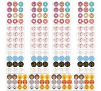 RTRTGS Pegatinas de Feliz Cumpleaños - Set de 16 Piezas 192 Adhesivos para Adultos y Niños, DIY Craft Art, Decoración Scrapbooking, Tarjetas