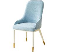 RTSFKFS 1/2/4 Pack Comedor Sillas Cubiertas con Brazos Respaldo Elásticas Oficina Funda Protectora de Chairs Curvo Fundas Deslizante Estilo Nórdico Salón for La Sala Estar Restaurante Hotel(Azul,1PC)