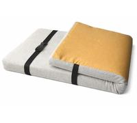 RTSFKFS Cojín de Banco 5cm Grosor (50-220cm) - Colchoneta Asiento Antideslizante con Hebillas, Funda Efecto Lino Lavable, Relleno Rectangular para Zapatero, Recibidor y Baúl(Beige,200x30x5cm)