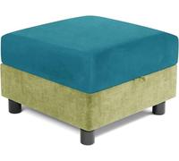 RTSFKFS Funda Otomana Cuadrado 30-100cm Funda Elástica de Terciopelo con Base Elástica, Protector de Taburete, Cómoda y Suave for el Hogar(Peacock Blue,66x66cm)