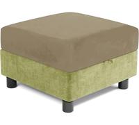 RTSFKFS Funda Otomana Cuadrado 30-100cm Funda Elástica de Terciopelo con Base Elástica, Protector de Taburete, Cómoda y Suave for el Hogar(Camello,66x66cm)