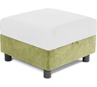 RTSFKFS Funda Otomana Cuadrado 30-100cm Funda Elástica de Terciopelo con Base Elástica, Protector de Taburete, Cómoda y Suave for el Hogar(Ivory,66x66cm)