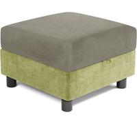 RTSFKFS Funda Otomana Cuadrado 30-100cm Funda Elástica de Terciopelo con Base Elástica, Protector de Taburete, Cómoda y Suave for el Hogar(Caqui,66x66cm)