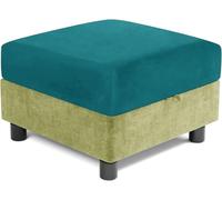 RTSFKFS Funda Otomana Cuadrado 30-100cm Funda Elástica de Terciopelo con Base Elástica, Protector de Taburete, Cómoda y Suave for el Hogar(Azul Profundo,66x66cm)