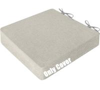 RTSFKFS Fundas de Cojines 45x45 50x50 40x40 60x60 for Asientos, Funda de Reemplazo de Lino de Silla, Protector de Almohadilla con Lazos y Cremallera de Jardín Cocina Comedor Sofá(F2,70x70x10cm)