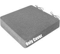 RTSFKFS Fundas de Cojines 45x45 50x50 40x40 60x60 for Asientos, Funda de Reemplazo de Lino de Silla, Protector de Almohadilla con Lazos y Cremallera de Jardín Cocina Comedor Sofá(F14,50x45x8cm)