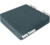 RTSFKFS Fundas de Cojines 45x45 50x50 40x40 60x60 for Asientos, Funda de Reemplazo de Lino de Silla, Protector de Almohadilla con Lazos y Cremallera de Jardín Cocina Comedor Sofá(F3,45x40x3cm)