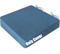 RTSFKFS Fundas de Cojines 45x45 50x50 40x40 60x60 for Asientos, Funda de Reemplazo de Lino de Silla, Protector de Almohadilla con Lazos y Cremallera de Jardín Cocina Comedor Sofá(F19,55x55x3cm)