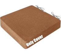 RTSFKFS Fundas de Cojines 45x45 50x50 40x40 60x60 for Asientos, Funda de Reemplazo de Lino de Silla, Protector de Almohadilla con Lazos y Cremallera de Jardín Cocina Comedor Sofá(F20,45x40x3cm)