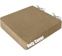 RTSFKFS Fundas de Cojines 45x45 50x50 40x40 60x60 for Asientos, Funda de Reemplazo de Lino de Silla, Protector de Almohadilla con Lazos y Cremallera de Jardín Cocina Comedor Sofá(F9,80x80x8cm)