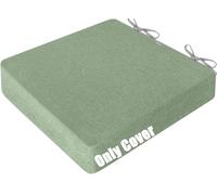 RTSFKFS Fundas de Cojines 45x45 50x50 40x40 60x60 for Asientos, Funda de Reemplazo de Lino de Silla, Protector de Almohadilla con Lazos y Cremallera de Jardín Cocina Comedor Sofá(F8,50x50x8cm)