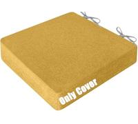 RTSFKFS Fundas de Cojines 45x45 50x50 40x40 60x60 for Asientos, Funda de Reemplazo de Lino de Silla, Protector de Almohadilla con Lazos y Cremallera de Jardín Cocina Comedor Sofá(F21,53x53x10cm)