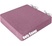 RTSFKFS Fundas de Cojines 45x45 50x50 40x40 60x60 for Asientos, Funda de Reemplazo de Lino de Silla, Protector de Almohadilla con Lazos y Cremallera de Jardín Cocina Comedor Sofá(F13,53x53x8cm)