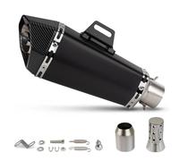 RTSMD Tubo De Escape para Motocicleta para para CBR500R para CBR 500R para CBR500 R 51 Mm, Silenciador Cónico Hexagonal Tubo De Escape(Negro)
