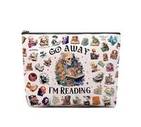 RTTLALUO Bolsa de maquillaje de lectura, regalos de lectura para mujeres, bolsa de maquillaje de lectura, bolsa de aseo de viaje con cremallera, regalos de cumpleaños, aniversario, Navidad, para mamá