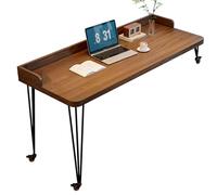 RTTZBOZ Escritorio con Ruedas Giratorias de 360° con Freno, Mesa para Computadora, Escritorio Pequeño de Pie, Patas Ajustables en Altura(120x60x20cm/47x34x8in)