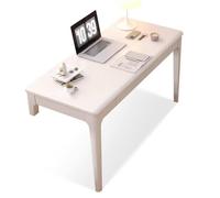 RTTZBOZ Escritorio de Pie con Patas Ajustables en Altura, Mesa de Estudio de Oficina en Casa de Madera Maciza, Mesa para Computadora, Mesa de Oficina Ergonómica(White,120x55x30cm/47x22x12in)