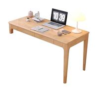 RTTZBOZ Escritorio de Pie con Patas Ajustables en Altura, Mesa de Estudio de Oficina en Casa de Madera Maciza, Mesa para Computadora, Mesa de Oficina Ergonómica(Yellow,140x55x30cm/55x22x12in)