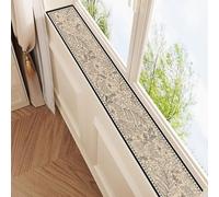 RTTZBOZ Impermeable Tapete de Ventana, Protector de Alféizar Estrecho con Estampado, Fácil de Cortar, Delgado, Ideal para Decoración del Hogar y Uso Diario(Brown,20x150cm)