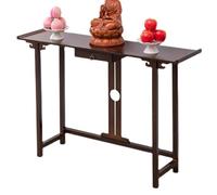 RTTZBOZ Mesa Auxiliar de Bambú, Mesa de Altar Budista, Mesa de Meditación Pooja para el Hogar, Sala de Estar, Entrada, Pasillo, Sofá(80cm/31in)