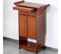 RTTZBOZ Mesa de Altar Budista, Altar de Muertos con Almacenamiento, Mueble de Meditación de Madera Maciza con Cajón para Sala de Estar(100cm/39in)