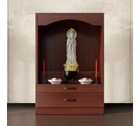 RTTZBOZ Mesa de Altar con Almacenamiento, Altar de Muertos, Mesa de Pooja de Buda para Incienso y Oración, para Sala de Estar y Estudio(Brown,50cm/20in)